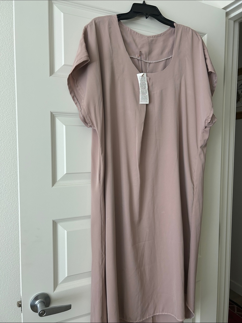Blush Mauve Short Sleeve Midi Dress